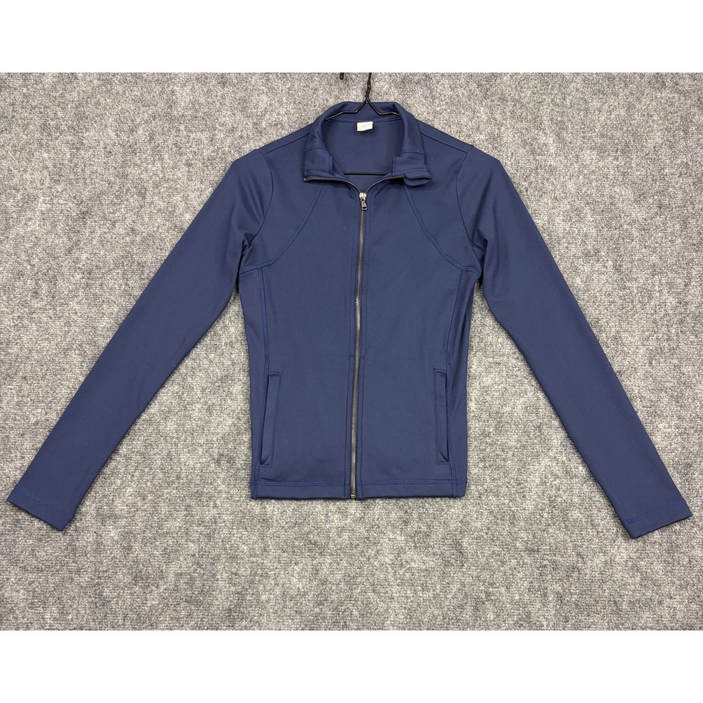 Gilly Hicks Recharge Navy Blue Full Zip Active Jacket Small Womens Athleisure
